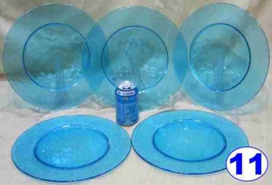 11 PLATO BAJOPLATO VIDRIO AZUL